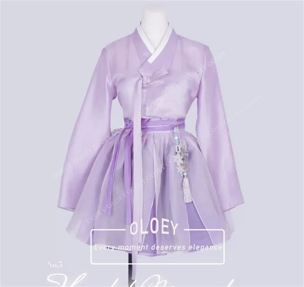Hanbok Modern Set - فستان هانبوك كوري قصير للحفلات والكوكتيل