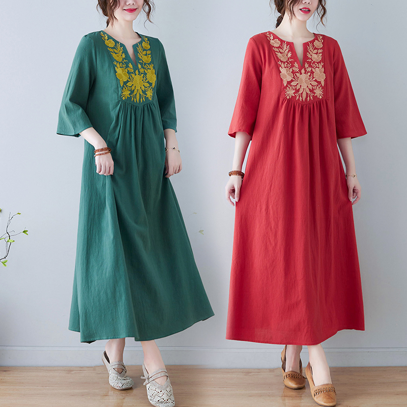 فستان جديد بأسلوب عرقي فضفاض ب - مراجعة New Ethnic Fashion وسعره