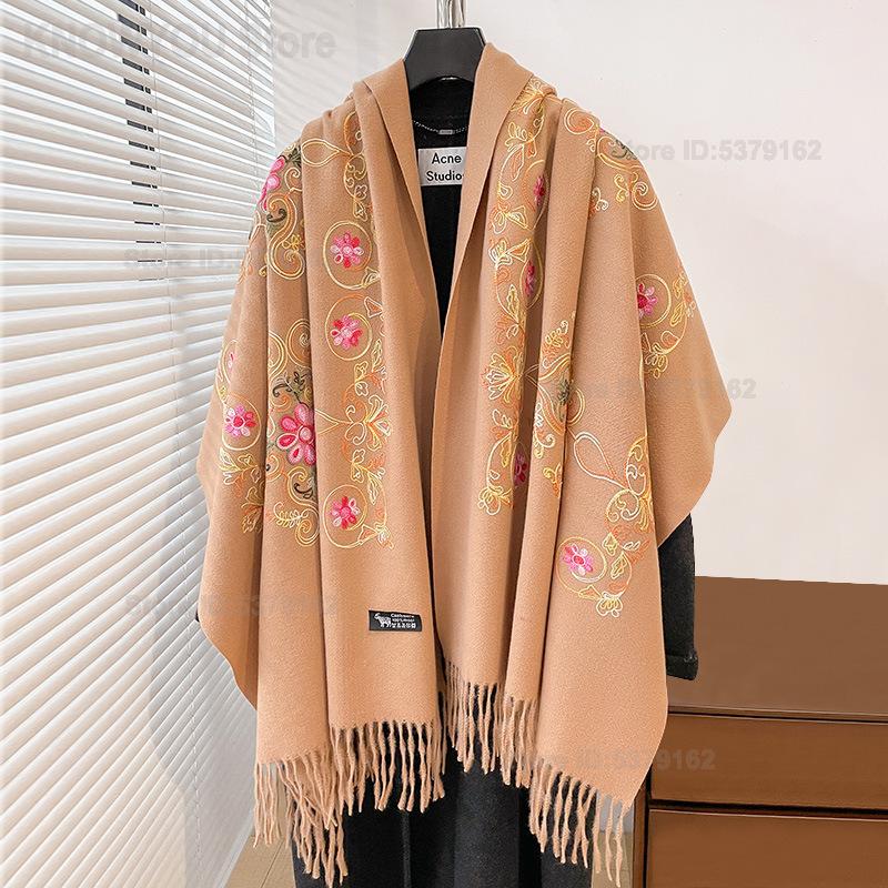 شال باشمينا نسائي بتطريز عرقي  - مراجعة Go Ethnic Fashion وسعره