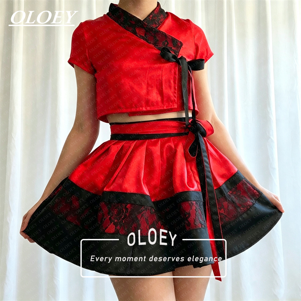 OLOEY طقم هانبوك حديث أسود وأح - مراجعة Hanbok Modern Set وسعره