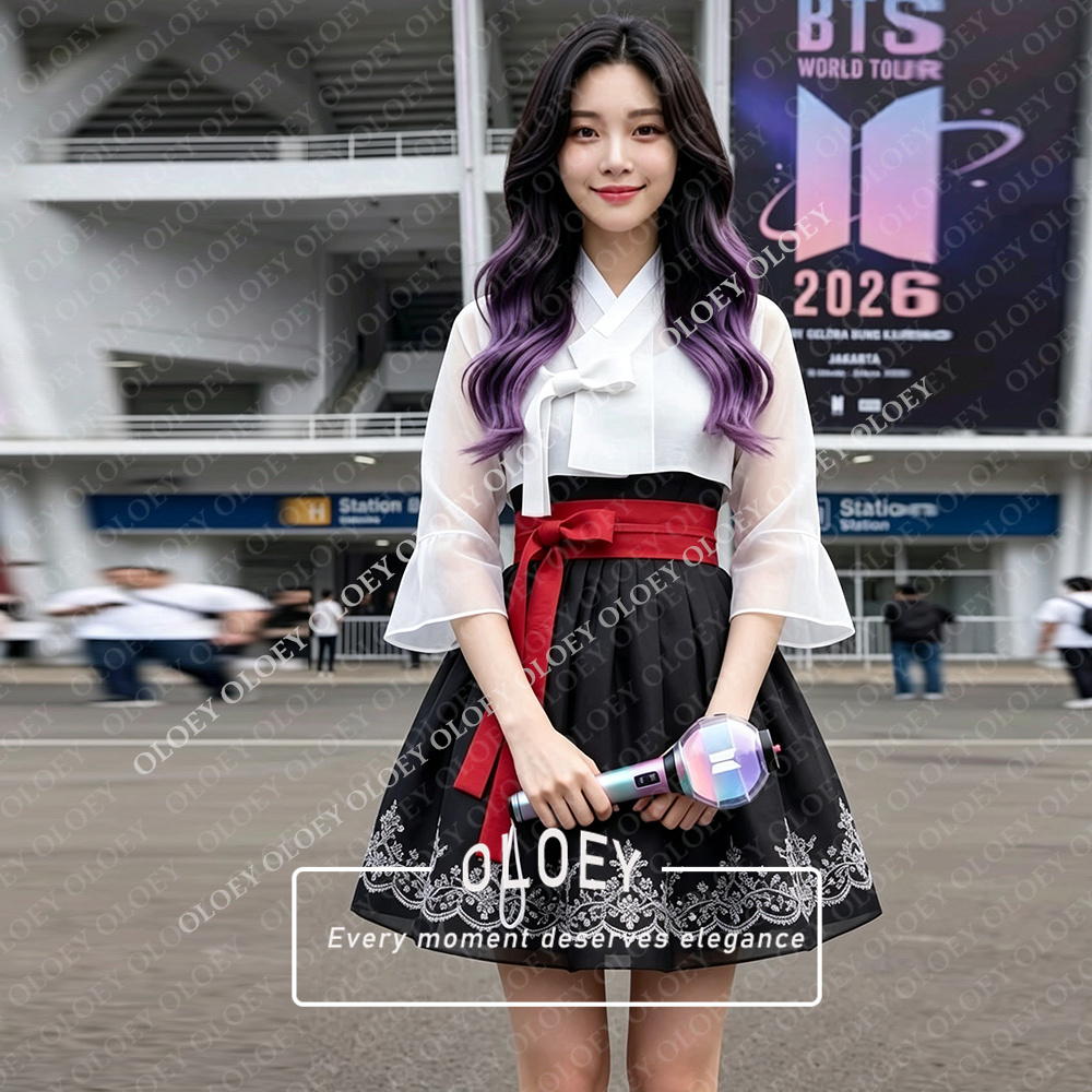 فستان هانبوك كوري قصير عصري من - مراجعة Hanbok Modern Set وسعره